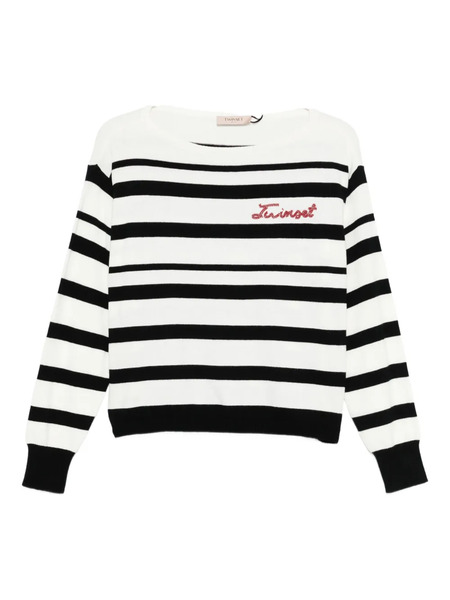  Twinset Stripe-pattern Sweatshirt - White 