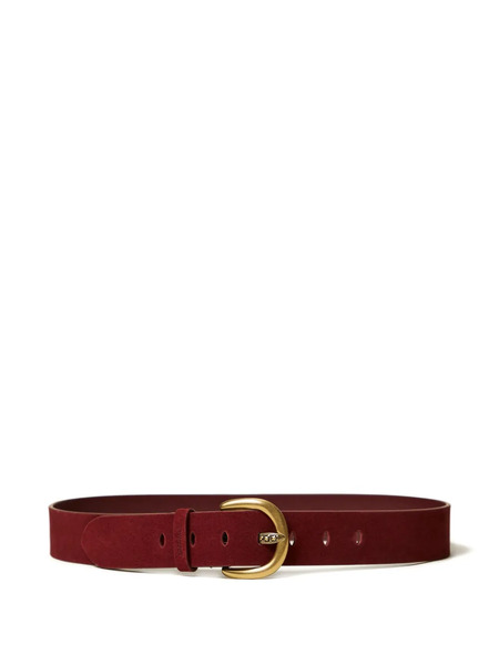  Twinset Suede Buckle Belt - Red 