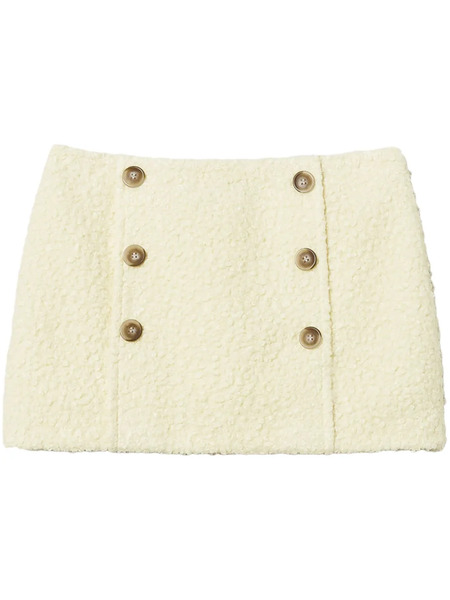  Twinset Textured-finish Mini Skirt - Yellow 