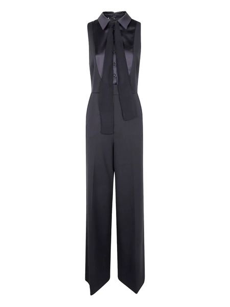  Twinset Tie Neck Jumpsuit - Black 