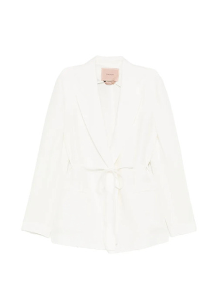  Twinset Tie-waist Blazer - White 