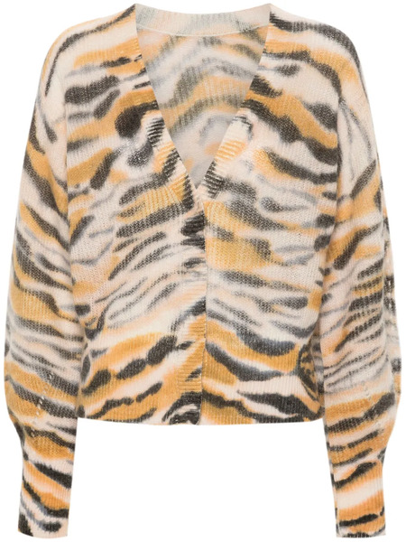  Twinset Tiger-print Cardigan - Neutrals 