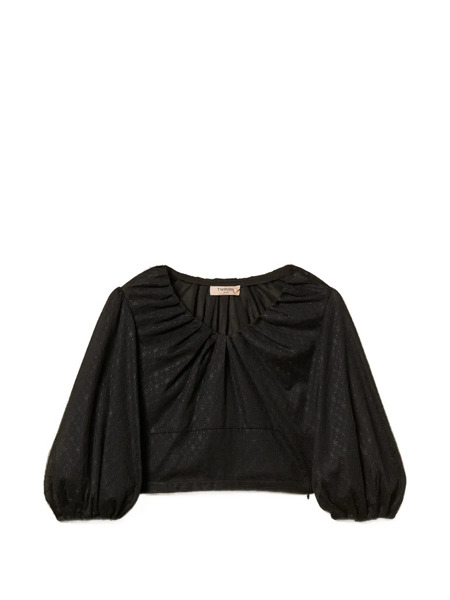  Twinset Tulle Blouse - Black 