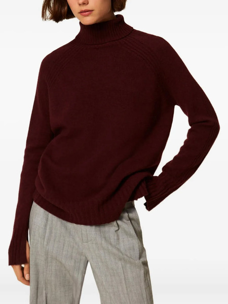 Twinset Turtleneck Ribbed Jumper - Red 