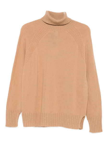  Twinset Turtleneck Ribbed Sweater - Neutrals 