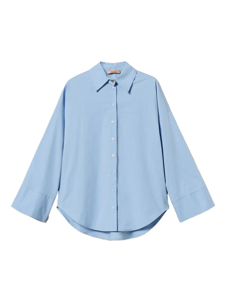  Twinset Wide-cuff Button-down Shirt - Blue 