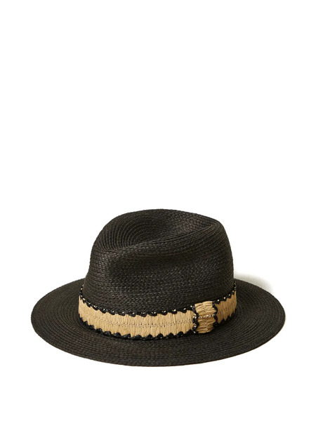  Twinset Woven Feodora Hat - Black 