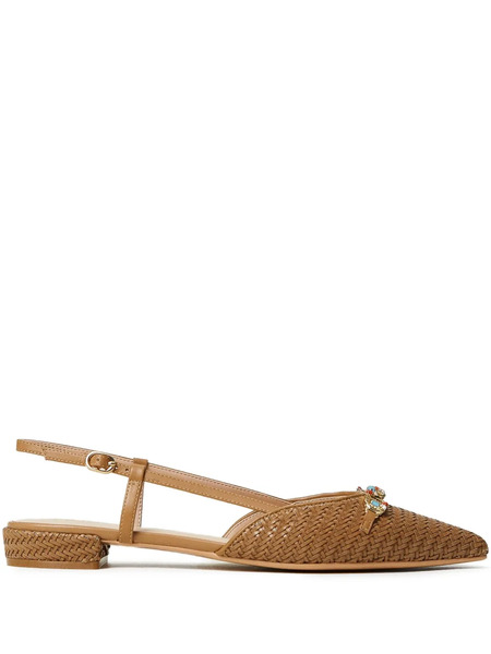  Twinset Woven Slingback Flats - Neutrals 