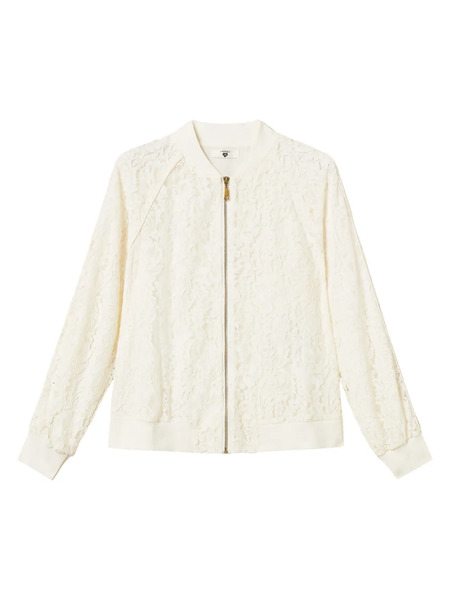  Twinset Zip Lace Sweatshirt - White 