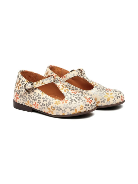  Two Con Me By Pépé Floral-pattern Buckle Ballerinas - Neutrals 