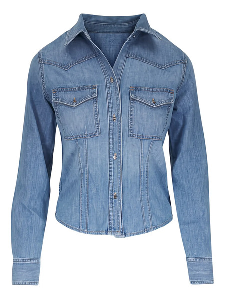  Twp Button Front Shirt - Blue 