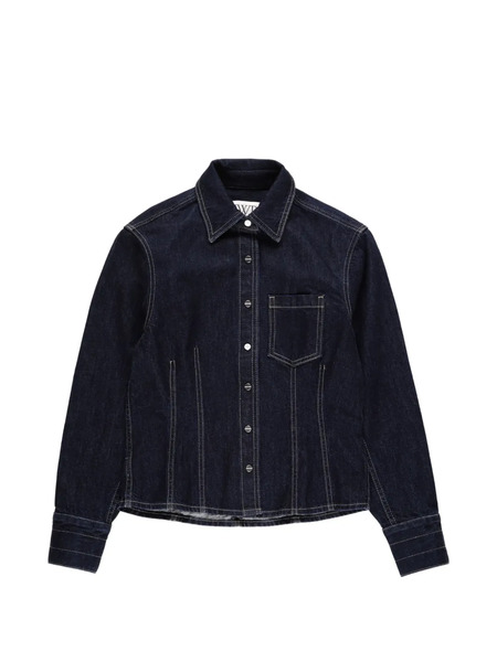  Twp Franny Front-pocket Denim Shirt - Blue 