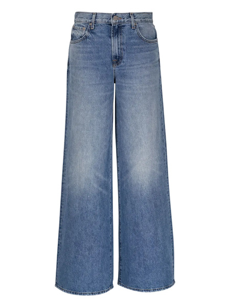  Twp Washed Wide-leg Jeans - Blue 