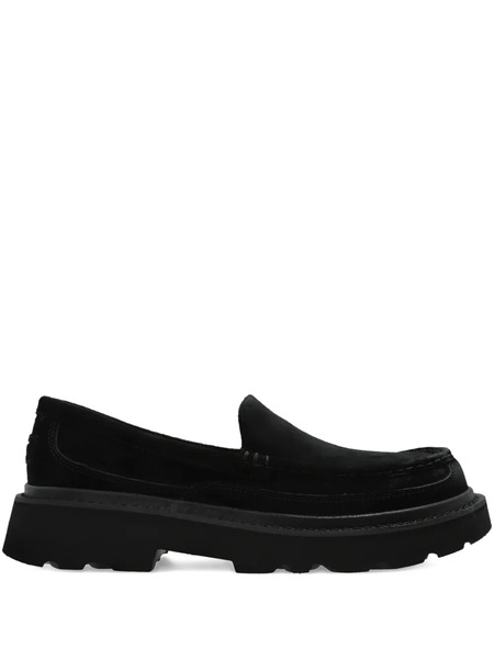  Ugg Ascot Suede Platform Loafers - Black 