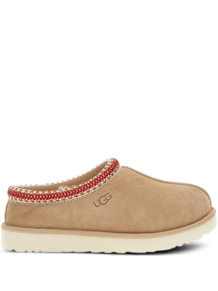  Ugg Braided-trim Suede Slippers - Brown 