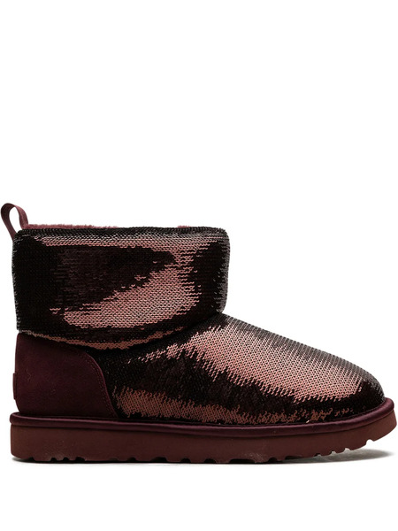  Ugg Classic Mini Mirror Ball wild Grape Boots - Red 