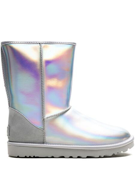 Ugg Classic Short iridescent Boots - Silver 