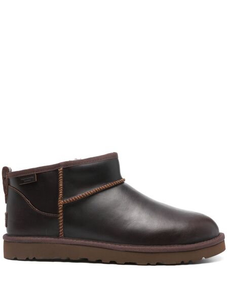  Ugg Classic Ultra Mini Lthr Regen Boots - Brown 
