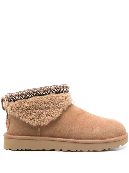  Ugg Classic Ultra Mini Maxi Curly Boots - Brown 