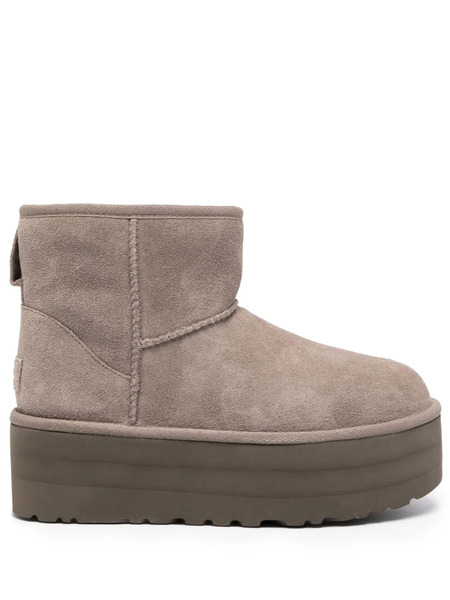  Ugg Classic Ultra Mini 50mm Suede Platform Boots - Grey 