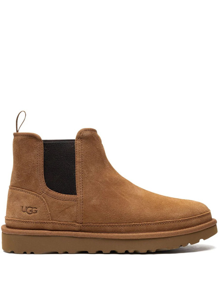  Ugg Debossed-logo Shearling Ankle Boots - Brown 