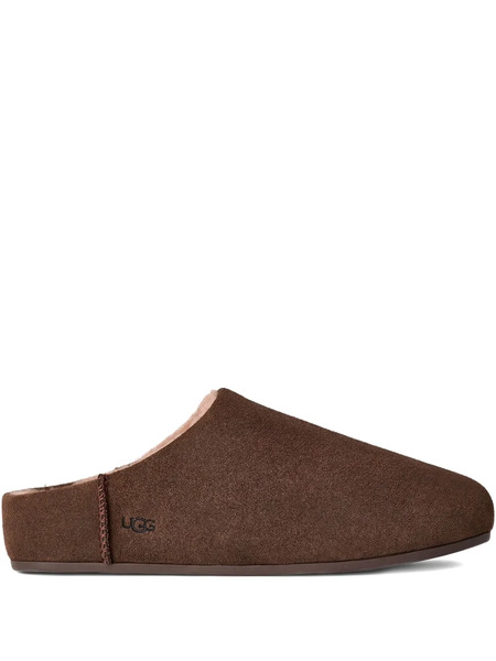  Ugg Elea Suede Leather Mules - Brown 