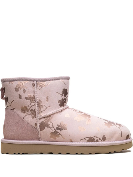 Ugg Floral Foil Mini Boots - Pink 
