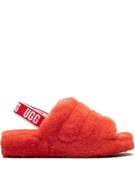  Ugg Fluff Yeah red Currant Slippers 