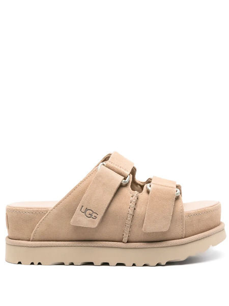  Ugg Goldenstar Hi Suede Slides - Neutrals 
