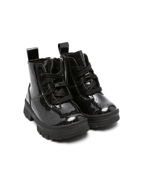  Ugg Kids Ashton Logo-embossed Glittery Boots - Black 