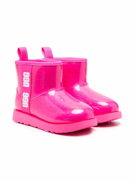  Ugg Kids Classic Mini Ii Shearling Rain Boots - Pink 
