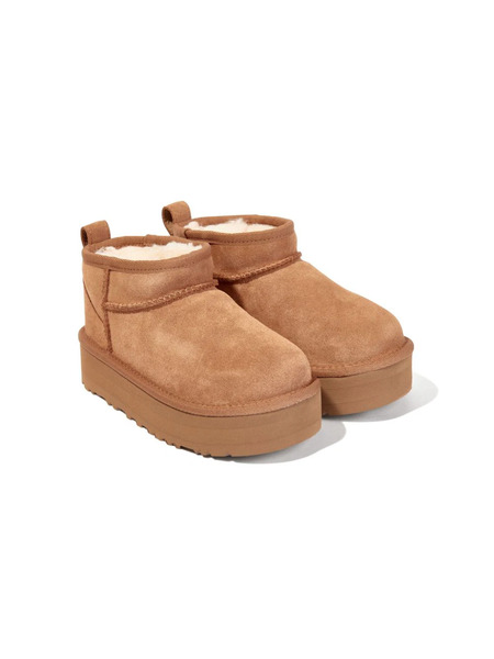 Ugg Kids Classic Ultra Mini Platform Suede Boots - Brown 