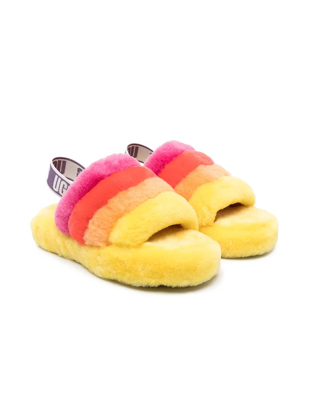  Ugg Kids Fluff Yeah Shearling Sandals - Yellow 