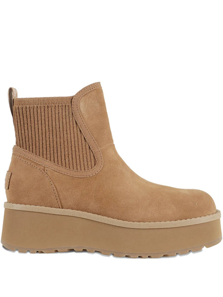  Ugg 20mm Ribbed Platform Boots - Brown 