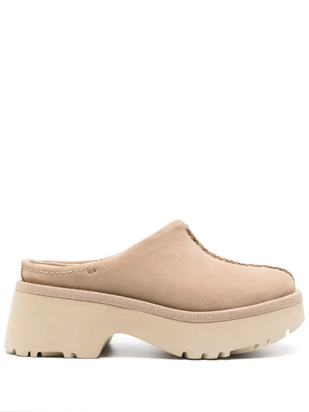  Ugg New Heights Suede Mules - Neutrals 