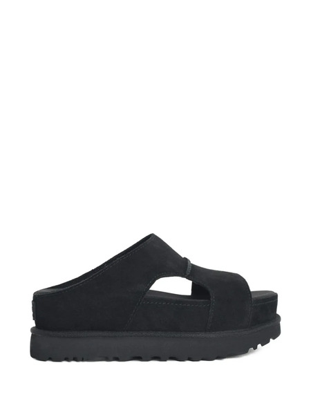  Ugg Open Toe Overlock Stitching Sandals - Black 