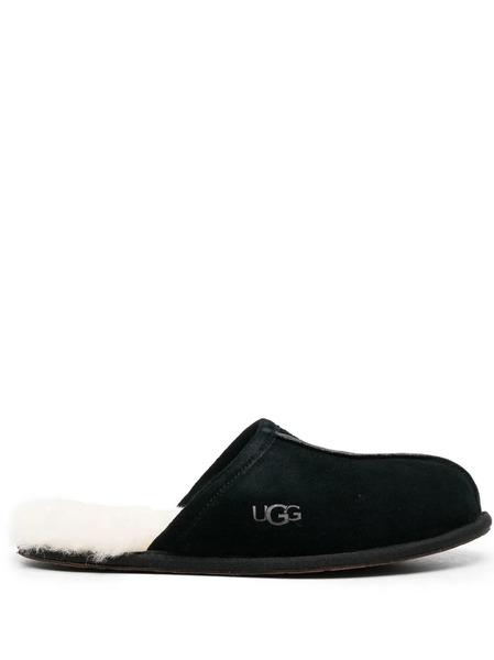  Ugg Shearling Lined Sliders - Black 