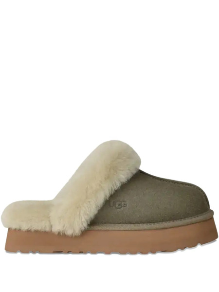  Ugg Sheepskin Platform Slippers - Green 