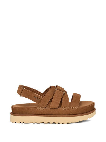  Ugg Strap Leather Sandals - Brown 