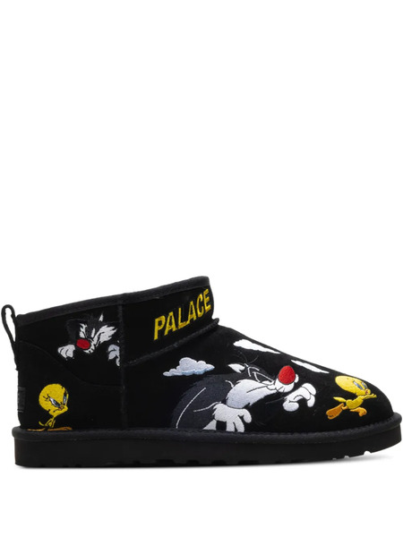  Ugg Ultra Mini Cartoon-embroidered Boots - Black 