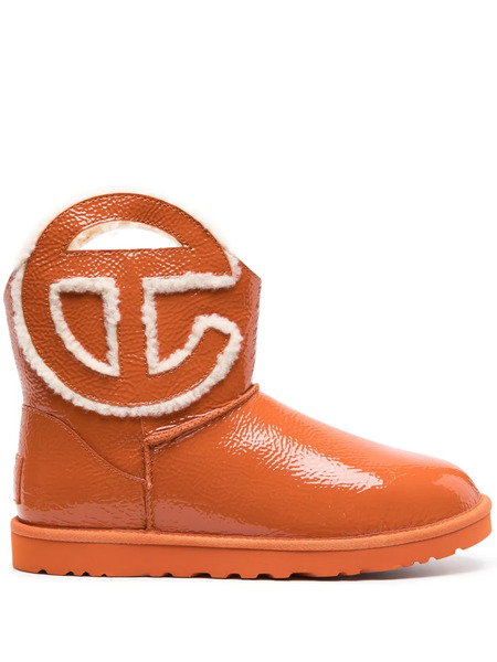  Ugg X Telfar Logo Mini Crinkle Boots - Orange 
