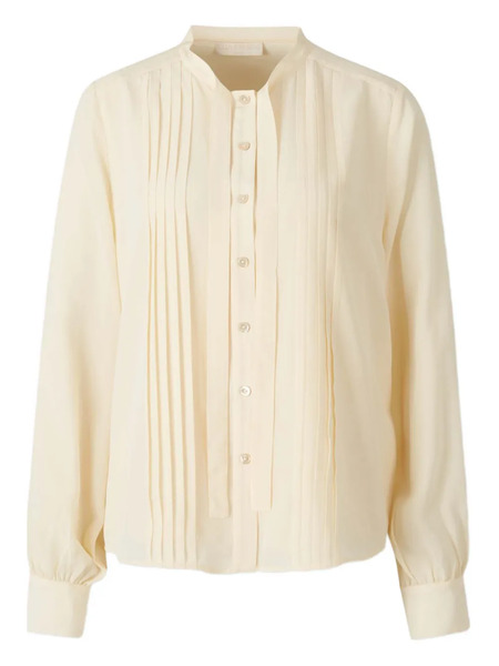  Ulla Johnson Delvine Tie-neck Shirt - Neutrals 