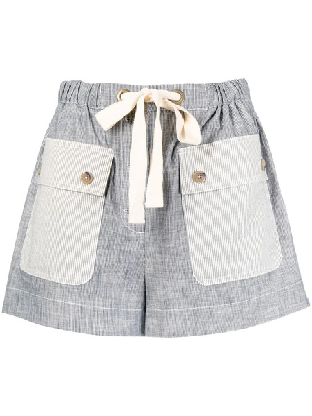  Ulla Johnson Drawstring-waist Shorts - Blue 