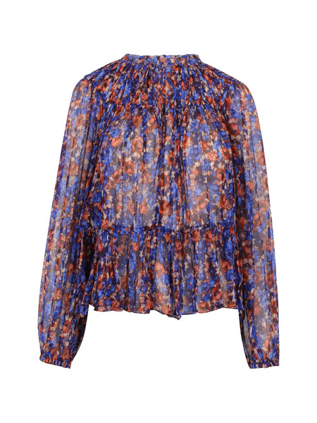  Ulla Johnson Floral Ruffled Top - Blue 