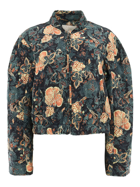  Ulla Johnson Lavinia Silk Bomber Jacket - Green 