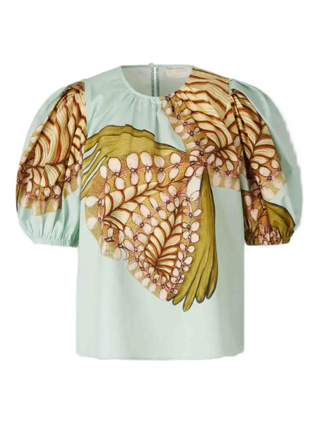  Ulla Johnson Ravena Puff-sleeve Top - Blue 
