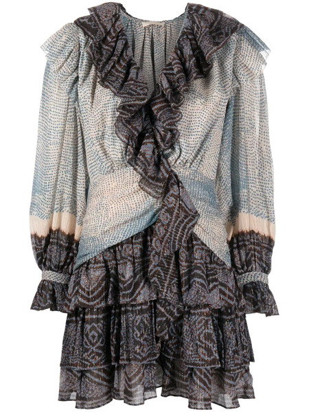  Ulla Johnson Sara Ruffled Mini Dress - Neutrals 