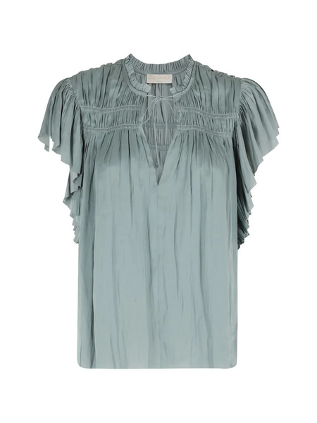 Ulla Johnson V-neck Blouse - Blue 