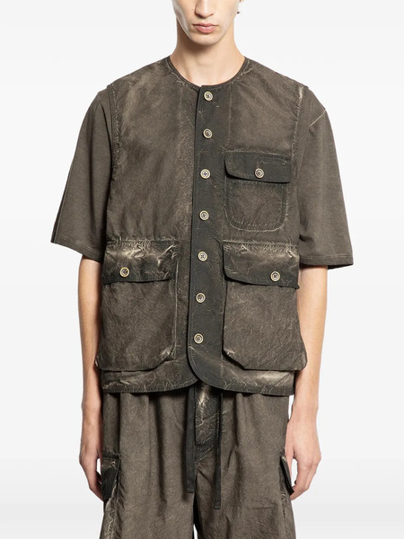  Uma Wang Button Pocket Coat - Brown 