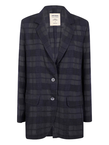  Uma Wang Checked Wool Blazer - Black 